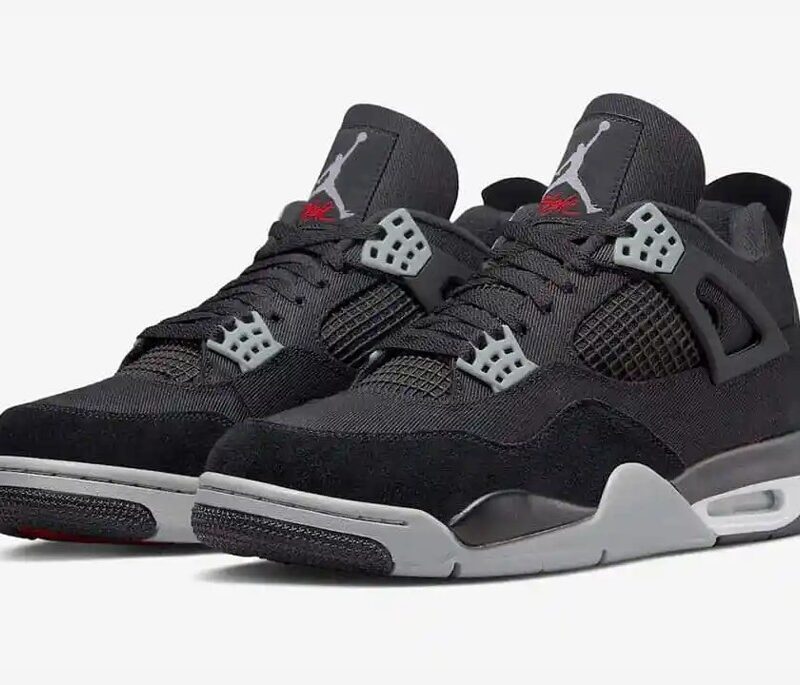 Jordan 4 Retro Black Canvas (GS)