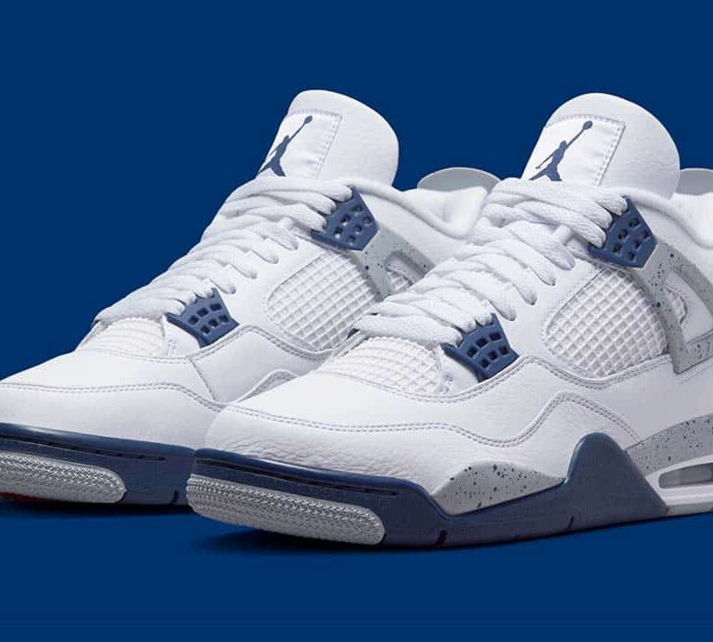 Air Jordan 4 Retro White Midnight Navy