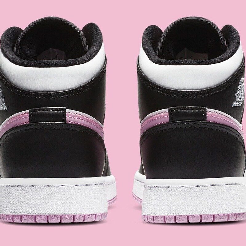 Jordan 1 Mid White Black Light Arctic Pink