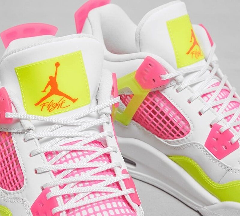 Air Jordan 4 Retro White Lemon Pink GS