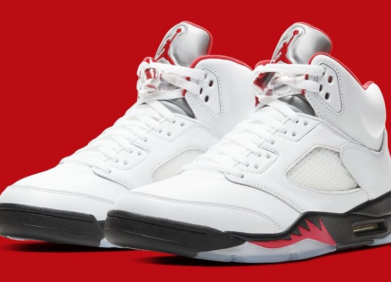 Jordan 5 Retro Fire Red Silver Tongue (2020)