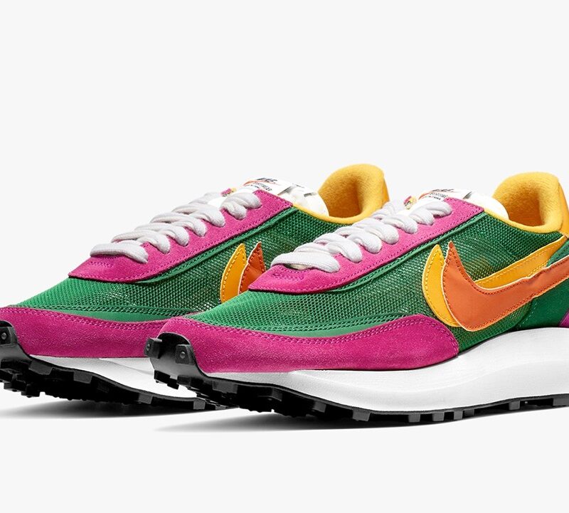 Nike LDWaffle x Sacai Green Pink